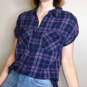 Nordstrom Treasure & Bond blue plaid button down S